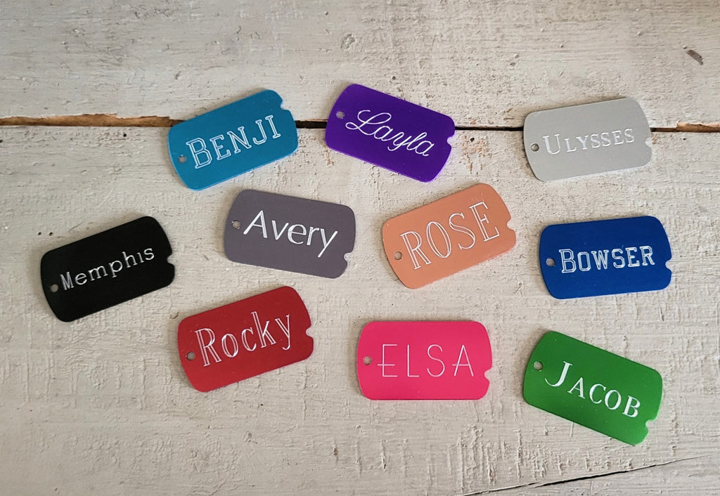 Custom Engraved Military ID Dog Tags WITH Stainless Silver Ball Necklace, Personalized Front & Back, Great for Army, Navy, Air Force, Marine