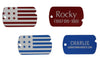 Custom Engraved American Flag Military ID Dog Tag