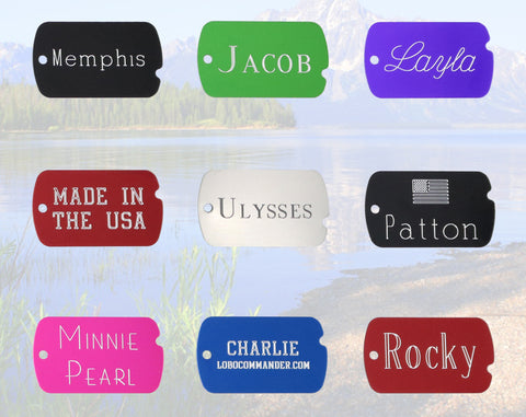 Custom Engraved Military ID Dog Tags WITH Stainless Silver Ball Necklace, Personalized Front & Back, Great for Army, Navy, Air Force, Marine