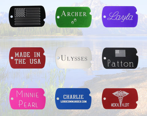 Custom Engraved Military ID Dog Tags WITH Stainless Silver Ball Necklace, Personalized Front & Back, Great for Army, Navy, Air Force, Marine